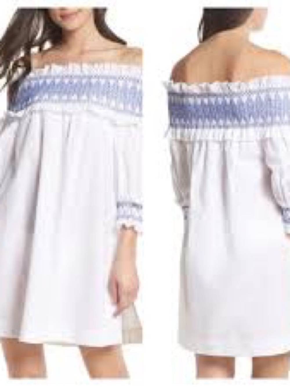 Ted Baker White Cotton Top with Tag Detail
